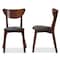 Baxton Studio Mid-Century Black Faux Leather and Walnut Brown Dining Chair, PK2 130-7121 - alternate 3